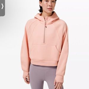 Lululemon scuba pink half zip